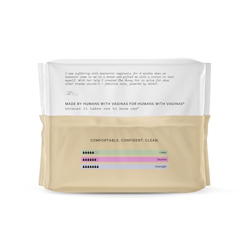 Image of The Honey Pot Company - Cotton Comfort - Overnight Incontinence Pads