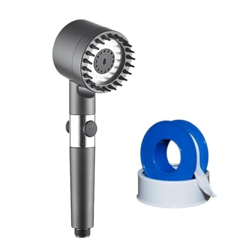 BATH GURU ABS 9 Inch High Pressure Multi Function 3 Mode Spray Filter Handheld Shower for Bathroom Round Grey (Massage Hand Shower Only) (B0CR3ML35S) Amazon Price History, Amazon Price Tracker