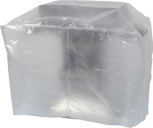 Premium Transparente Grillabdeckung von Naturn Living - 60 x 60 x 125 cm - Langlebig, Wetterbeständig und Schützend - BBQ-Abdeckung mit Klarer PVC-Beschichtung für Maximale Sichtbarkeit