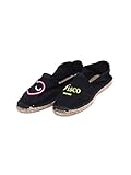 suola in gomma HAPPINESS Espadrillas Donna Disco Couture 37, Nero MainApps