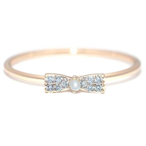 Gieschen Jewelers 'Romana' 14K Rose/White Gold-Plated CZ Crystal Roman Numeral Ring