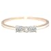 14K CZ Crystal Roman Numeral Ring - Rose Gold / White Gold Plated