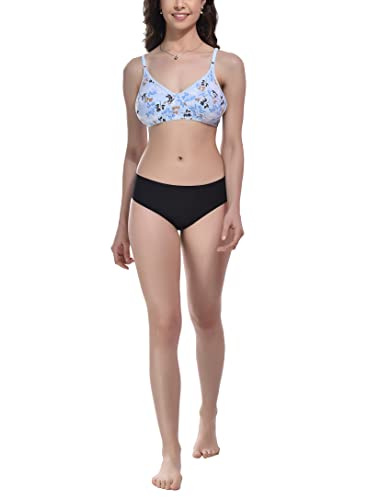 Image of FIMS - Fashion is my style Cotton Bra Non-Padded Non-Wired Bra Floral Print Bra for Women Combo Pack Girls Everyday Bra