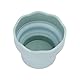 Cyrank Faltbarer Wasserbecher Für Wasserfarben, Malbecher Wassertankpinsel, Silikon-Wascheimer, Pinselhalter, Pinselbecher, Reiniger, Malerei, Wasserbecher Für Aquarell-Acryl-Ölgemälde(Blau)