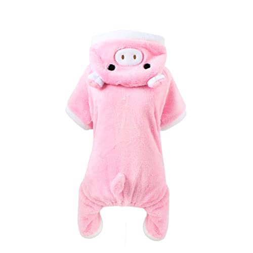 Disfraz de cerdito rosa para perros y gatos XS