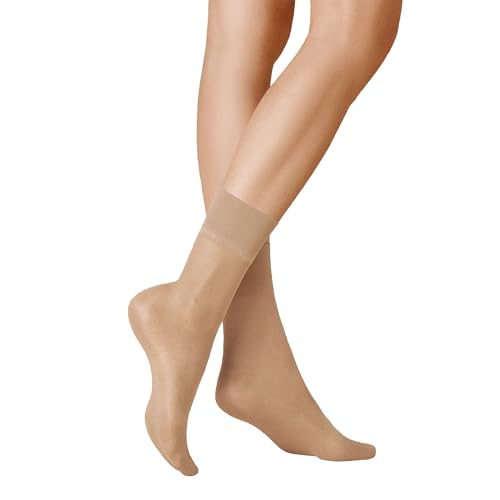 KUNERT Damen Söckchen Satin Look 20 druckfreier Bund 20 DEN Teint 3520...