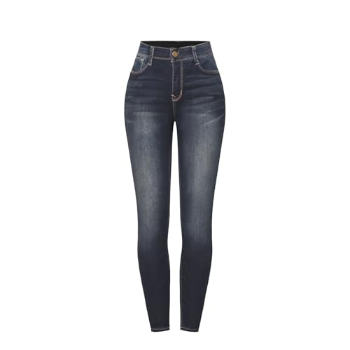 Women’s High Rise Skinny Jeans Stretch Denim Slimming Fit w/Small