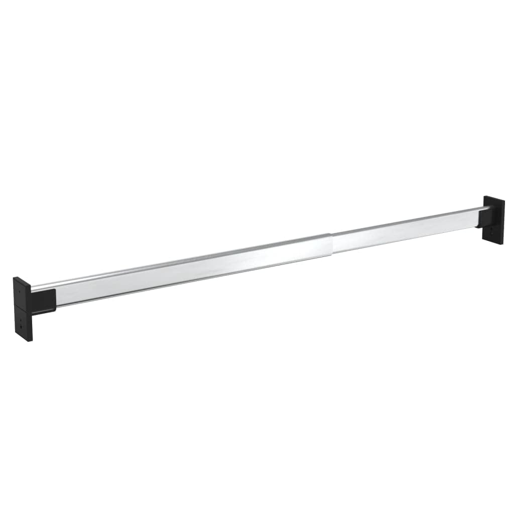 Colore: Argento Telescopico Armadio Rotaie 2 pz Argento 58-100 cm