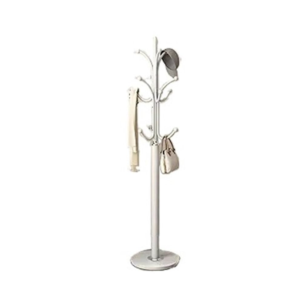 DFHS46JK Hat Rack Hall Tree with Stand Free Standing Iron Coat Rack Bedroom Hanger Storage For Entryway, Hallway, Office for Office(White)
