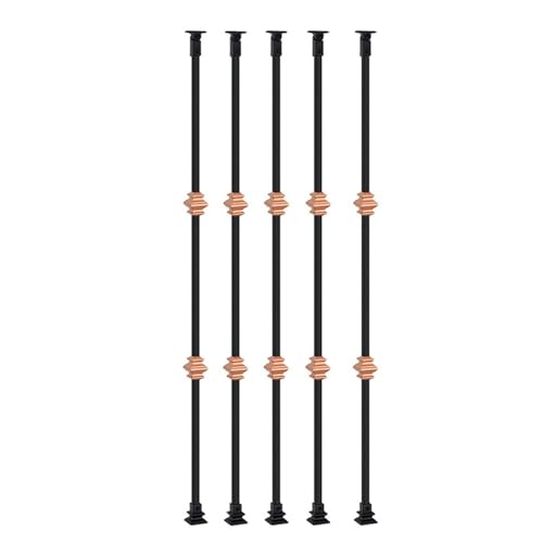 Balustre en fer noir pour terrasse extérieure et broche de rampe d'escalier carrée