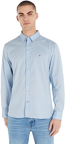 Tommy Hilfiger Herren Hemd Core Flex Langarm, Blau (Calm Blue), XS – Ansicht 1