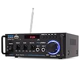 200 VATIOS DE POTENCIA: Los componentes Pyle para sistemas de estéreo en el hogar son ideales para karaoke y sistemas de audio de cine en casa. Ofrecen 200 vatios (100 vatios RMS) de salida y admiten dos pares de altavoces, para disfrutar de un sonido amplificado y de alta calidad.