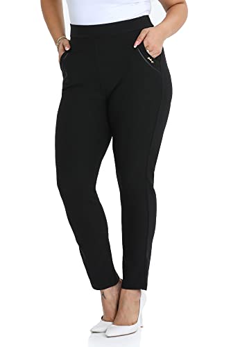 Kendindza Damen Hosen elegant Stoffhose Damen elegant Hose Anzughose Damenhose mit Gummizug Stretch Hose Schwarze Schlupfhose schwarz XL Kendindza Damen Hosen elegant Stoffhose Damen elegant Hose Anzughose Damenhose mit Gummizug Stretch Hose Schwarze Schlupfhose schwarz XL