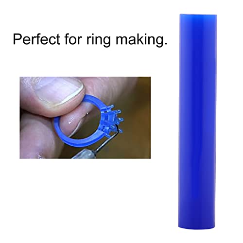 Cyrank Carving Wax Ring Tube for Making Rings Mold Blue Carving Wax Tube Jewelry Making Carved Sculpture Tube Injection Tool Round Wax Tube for DIY Craft Ring Making(T150) - Image 3