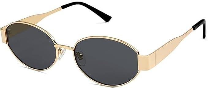 Image of Sheomy Unisex combo offer pack of 2 shades Unisex Fashion Sunglasses Set, 2 Pairs, Metal Frame, Black and Silver - Combo2-203