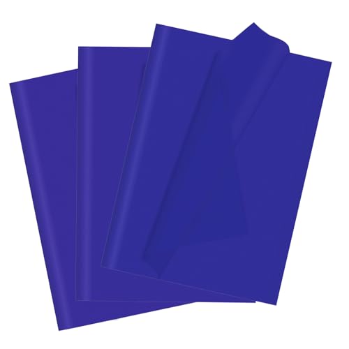 Blue Tissue Paper for Gift Bags, 60 Sheets Decorative Art Tissue Bulk for Packaging DIY Art Crafts Birthday Wedding Holidays Halloween, 14 X 20 Inch