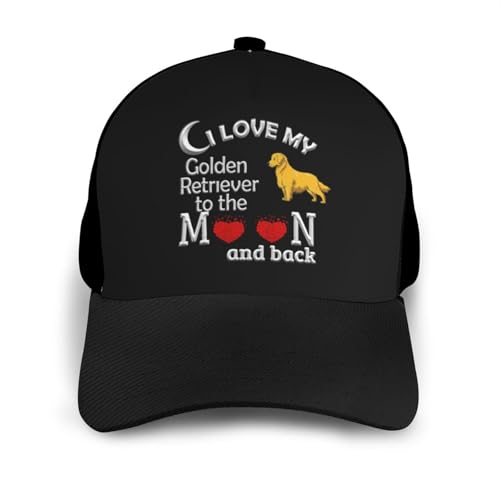 Love Golden Retriever Unisex Classic Adjustable Curved Brim Baseball Cap, Trucker Hat3