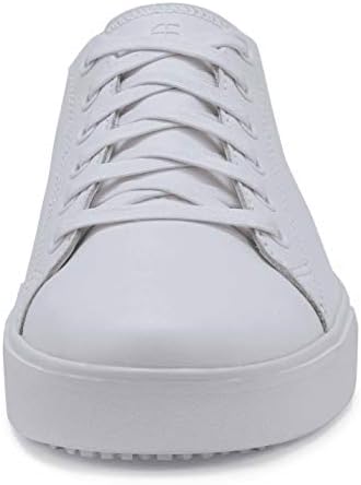 Shoes for Crews Old School Low-Rider, Men's, Women's, Unisex Leather Work Shoes, Slip Resistant, Water Resistant, White, Men's 8.5 / Women's 10 | Image 4