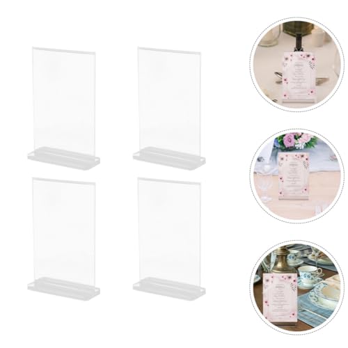Porte-affiche acrylique A6 T Healvian double face pour table - 6