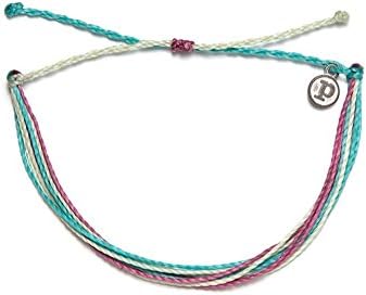 Pura Vida Good Vibes Bracelet - 100% Waterproof, Wax-Coated - with Iron-Coated Copper Charm