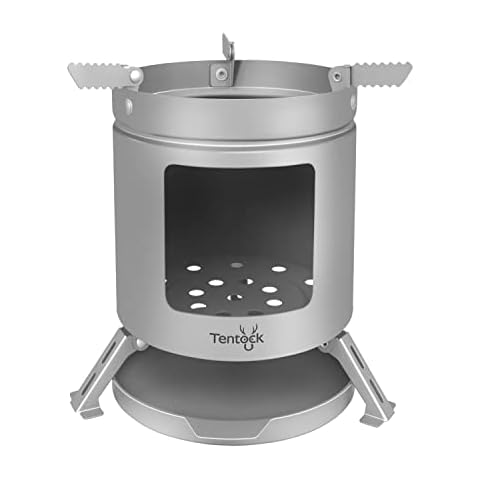 Tentock Camping Titanium Wood Stove for Outdoor Cooking Cover