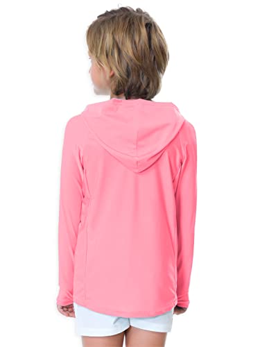 Image of AOBUTE Unisex Kids Long Sleeve Hoodie Rash Guard Boys UPF 50+ Swim Top with Thumb Hole 3-12 Years