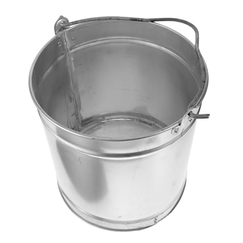 BESPORTBLE Secchio Per Cenere in Ferro Resistente Per Barbecue e Stufa Manico Pratico Per Trasporto Compatta Per Spazi Ridotti Per Uso Esterno e Pulizia Facile Multifunzione Per Cenere e Carb