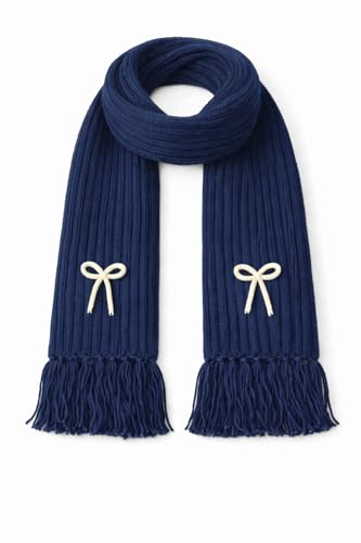 Image of KB STAR Cute Bow Women Casual Luxurious Premium Checkered Acrylic Woolen Muffler /Scarf /Stole for Winter