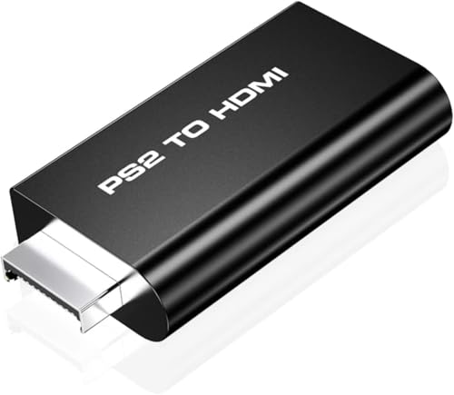 SZJUNXIAO PS2 a HDMI Adaptador con Conector de Audio 3,5 mm Output para PS 2 HDTV Monitor HDMI 480i, 576i y 480p