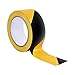 Nastro di Avvertimento Nastro di Sicurezza Nastro Segnaletico Nastro di Avvertenza Nastro Adesivo da Segnalazione per Marcatura di Aree Pericolose Applicazione di Distanze Sicure 44mmx33m Giallo-Nero