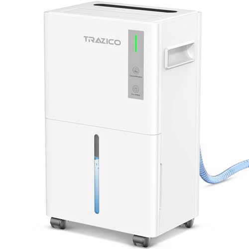 Image of Trazico 21 Pint Dehumidifier for Basement with Drain Hose Up to 1500 Sq.ft