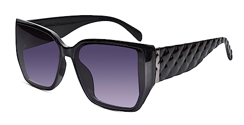 Image of LensKandy Oversized Rectangular UV400 Protected Sunglasses for Women | Stylish Fashion Eyewear | Large Frame Trendy Sun Glasses | Lightweight Comfortable 9131-Pink