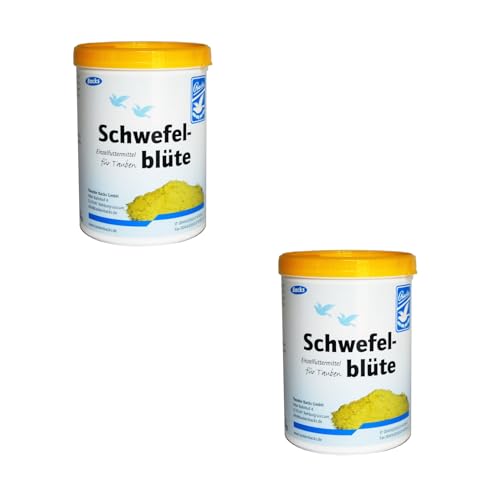 Backs Schwefelblüte | Doppelpack | 2 x 600 g | Einzelfuttermittel für Tauben | Kann in der Mauserzeit unterstützend wirken | Schwefel zur unterstützenden Neubildung des Gefieders