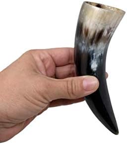 AleHorn Genuine Handmade Pocket Viking Drinking Horn – Authentic Toasting Vessel Shot Glass Perfect For Whiskey, Beer, Wine, Ale, And Mead - Champagne Horn - LIFETIME Promise