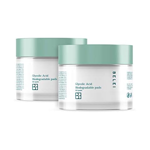 Belei Glycolic Acid Biodegradable Cleansing Pads, 2 x 60 Pads Cover
