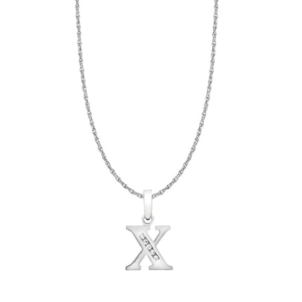 Carissima Gold Damprins of Wales halsband med kubisk zirkonia hänge vitt guld 9 k (375) 0,8 mm 46/18 tum