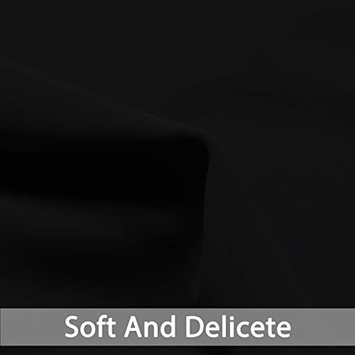 Yakamok Blackout Curtains for Bedroom - Grommet Thermal Insulated Room Darkening Curtains for Living Room, Set of 2 Panels (52 x 54Inch, Black)