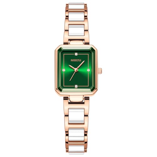 Image of NIBOSI Women Watches Analog Quartz Diamond Small Square Ladies Watche Stylish Waterproof Stainless Steel Wrist Watch for Women
