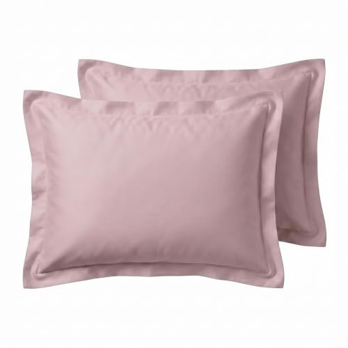 Image of Huesland Premium 100% Cotton Luxe Soft Touch 300 Thead Count Pillow Cover Set of 2 - Cameo Pink