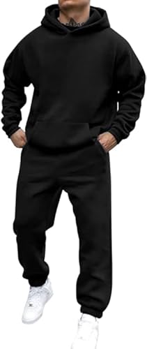 Damen Herren Jogginganzug Trainingsanzug Freizeitanzug Einfarbig Hoodie Mit Kapuze Langarm Mit Taschen Hausanzug 2-Teilig Fitness Kapuzenjacke Jogginghose Jogginganzug Sportanzug Set 00a Schwarz M Damen Herren Jogginganzug Trainingsanzug Freizeitanzug Einfarbig Hoodie Mit Kapuze Langarm Mit Taschen Hausanzug 2-Teilig Fitness Kapuzenjacke Jogginghose Jogginganzug Sportanzug Set 00a Schwarz M
