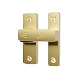 ETEKJOY Heavy-Duty Flip Latch Lock 90/180 Degree Sliding/Swinging Door Lock Latch Bolt for Gate Barn Garage Garden Fence Shed Window Cabinet (Gold, 180 Degree)