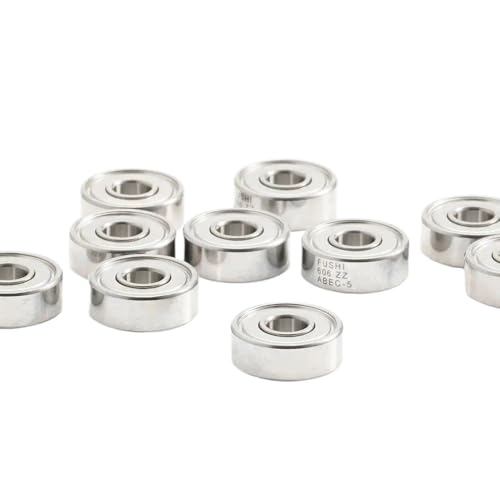 606 ZZ Bearing 6x17x6 mm 10Pcs 606ZZ RS 2RS Flange Handpiece Bearings for Strong Industrial Motors High Speed(F606zz ABEC-1)