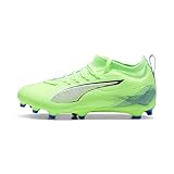 Puma Unisex Adults Ultra 5 Match MG Soccer Shoe, Fizzy Apple-Puma White-BLUEMAZING, 46 EU