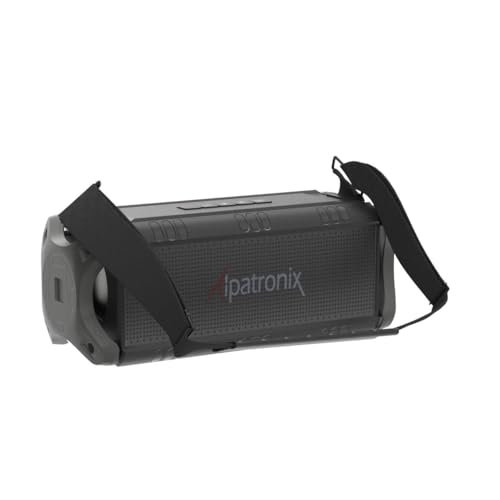 Alpatronix Bluetooth Speaker 60W(80W Max), IPX6 Waterproof, Portable Wireless, 8000mAh Power Bank, Handsfree, Shockproof, TWS, DSP, Stereo, Subwoofer, TF Card, NFC, AX500, Indoor&Outdoor –Black Gray
