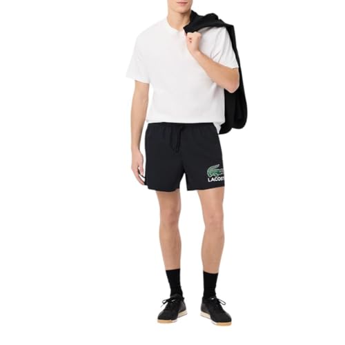 Image of Lacoste Men's Croc Print Swim Trunks