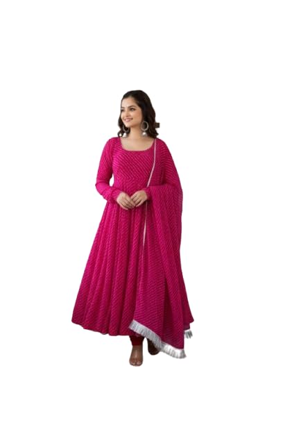 Women's Georgette Anarkali Gown with Dupatta Set | Festive | Traditional | Wedding 190_Aarohi
