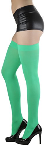 Image of ToBeInStyle Women's Nylon Thigh High Schoolgirl Opaque Stockings