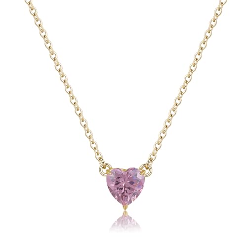 S'Agapõ Collana Donna, Collana Girocollo in Acciaio e Zirconi con Simbolo Cuore | Collezione Dazzly - SDZ61