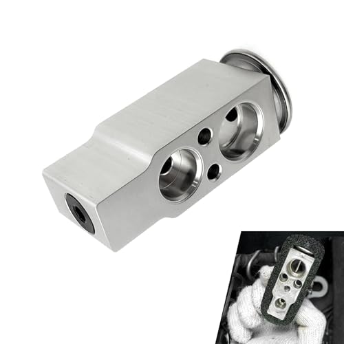 Teybouk Car A/C Expansion Valve, Expansion Valve, Vehicle Refrigeration System Replacement Part, for Most Cars, SUVs, Trucks (Silver)