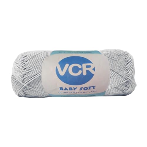 Image of VCR 4Ply Pearl Cremy White Yarn, 100 Grams Hank, 320 Meters Length, Cotton Combed Ball for Crochet and Knitting, Soft Crosia Threads, Pack of 1 Yarn, Suitable for DIY Crafts